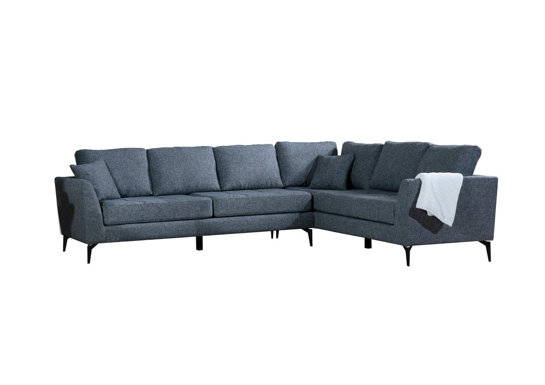 Produktbillede af NORDVÄRK Tempo hjørnesofa L3+3 højre grå polyester i premium kvalitet