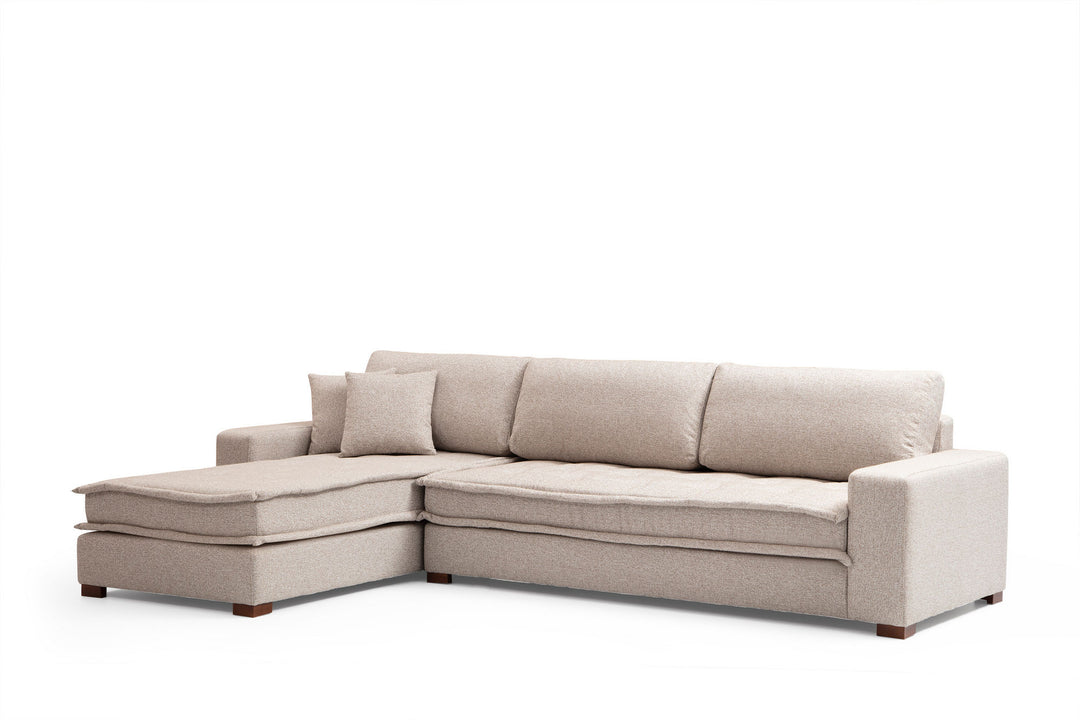 NORDVÄRK Lena hjørnesofa CHL-3R sand beige polyester