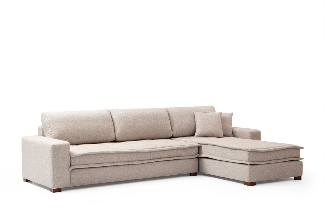 NORDVÄRK Lena hjørnesofa L3-CHL sand beige polyester