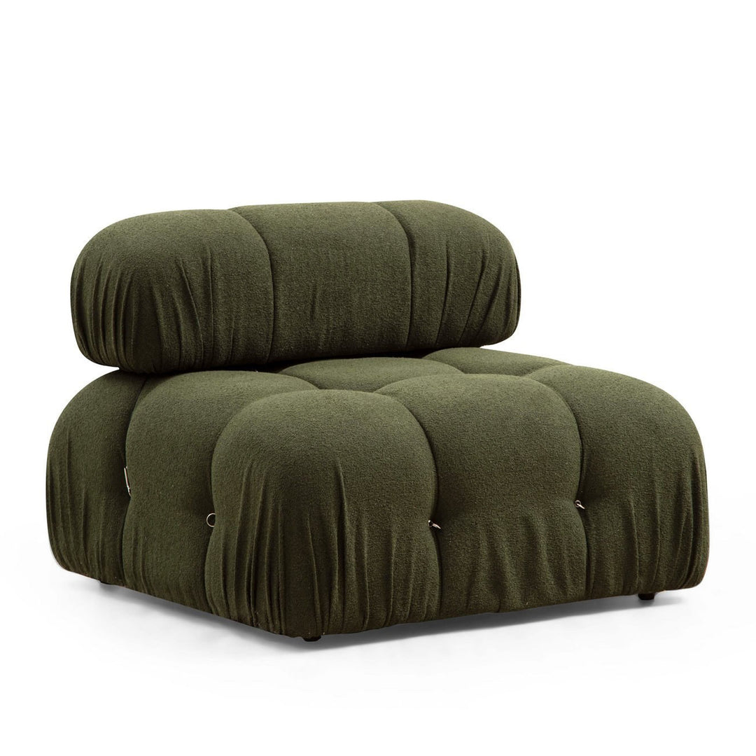 NORDVÄRK Bubble O1 1-pers. modul sofa grøn polyester og sort plast