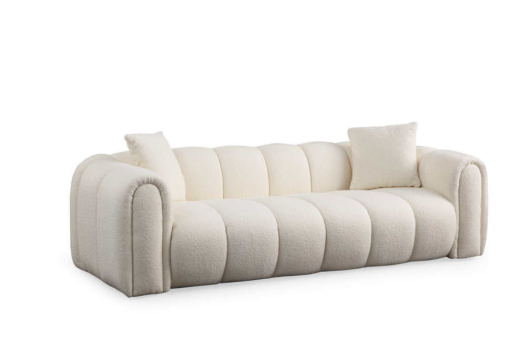 NORDVÄRK Puffy 3 3 pers. sofa hvid polyester