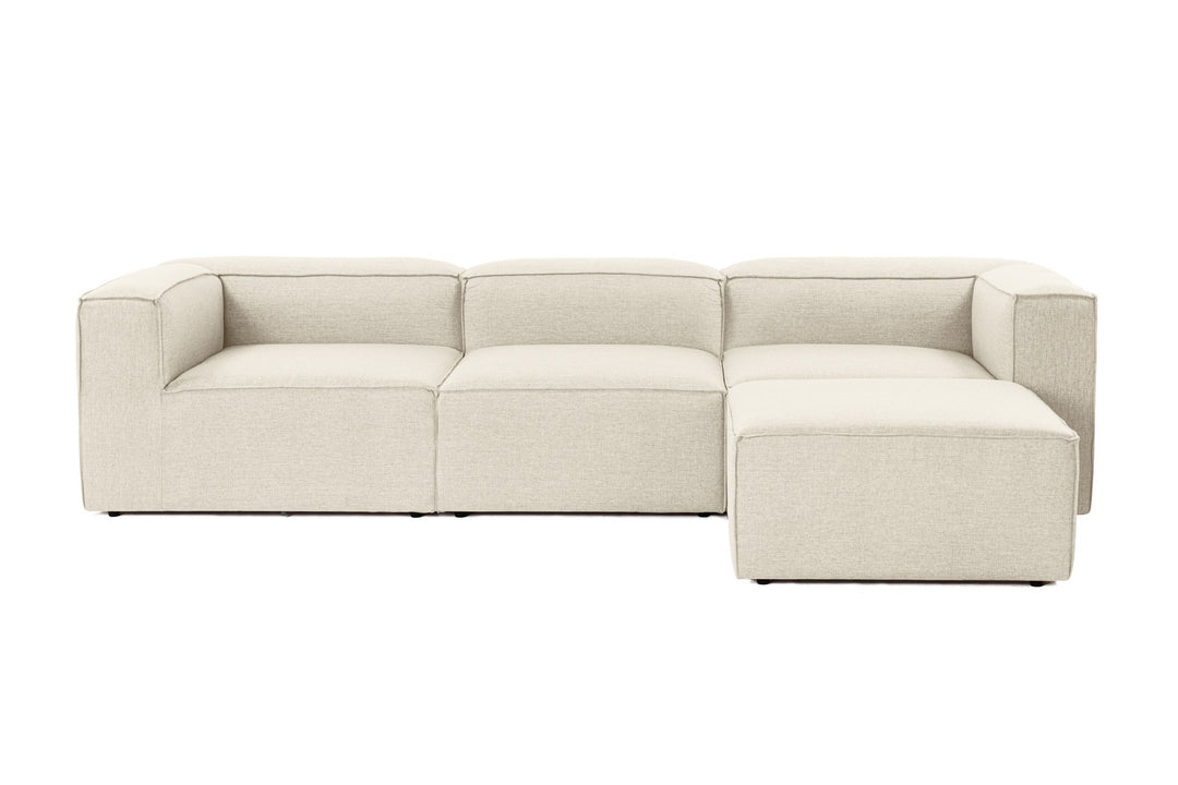 NORDVÄRK Fora hjørnesofa ecru hør og plast