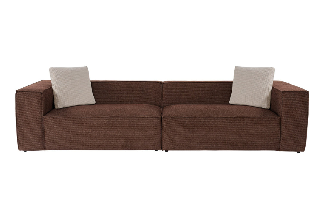 NORDVÄRK Lora L2-2R 4 pers. sofa brun stof