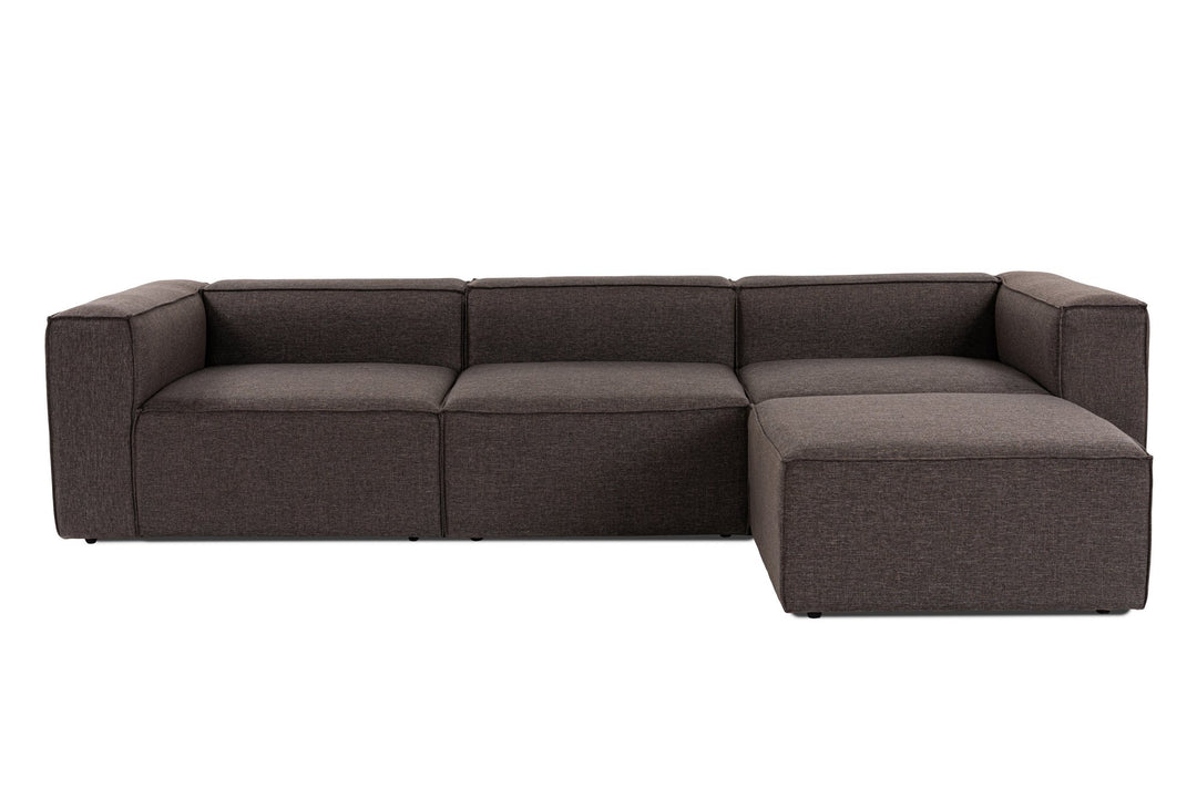 NORDVÄRK Fora hjørnesofa mørkebrun stof