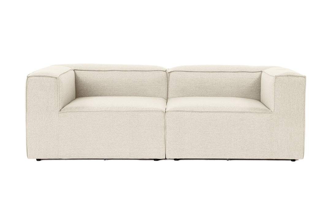 NORDVÄRK Fora 2 pers. sofa ecru stof og plastik