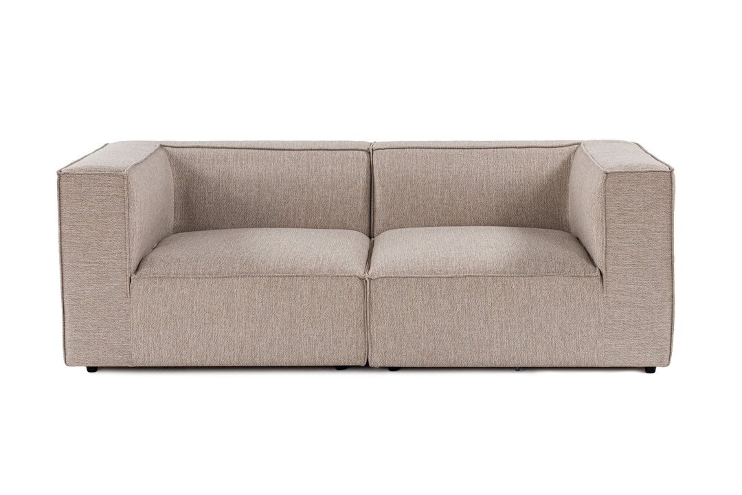 NORDVÄRK Sora 2 pers. sofa sand/beige stof og plastik