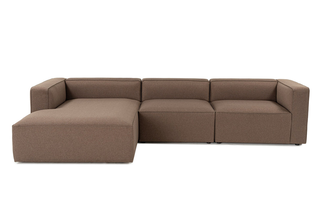 Produktbillede af NORDVÄRK Mora XL hjørnesofa ChlLeft-O1-1R brun stof i premium kvalitet