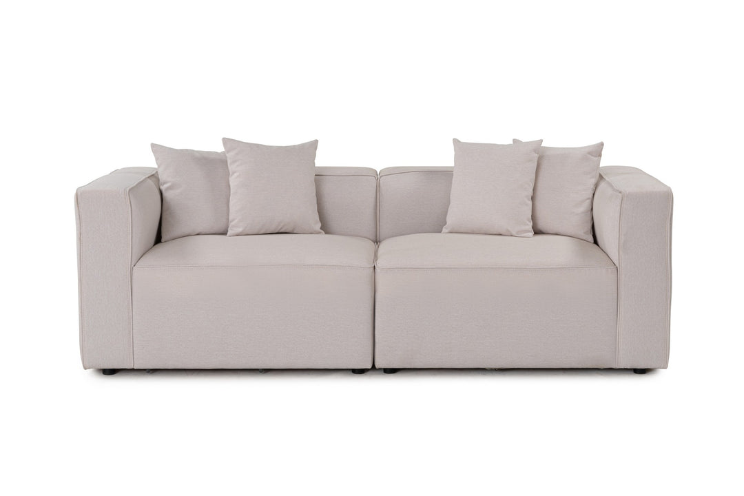 NORDVÄRK Mora XL 2 pers. sofa ecru stof og plastik