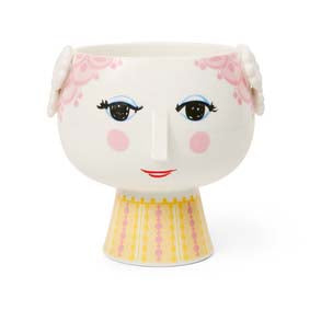 Produktbillede af Bjørn Wiinblad Eva Urtepotteskjuler på fod Ø15.5 cm pink i premium kvalitet