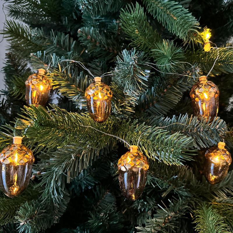 Produktbillede af Sirius Celina Agern Guirlande 8 LED Mørk Eg/Guld i premium kvalitet