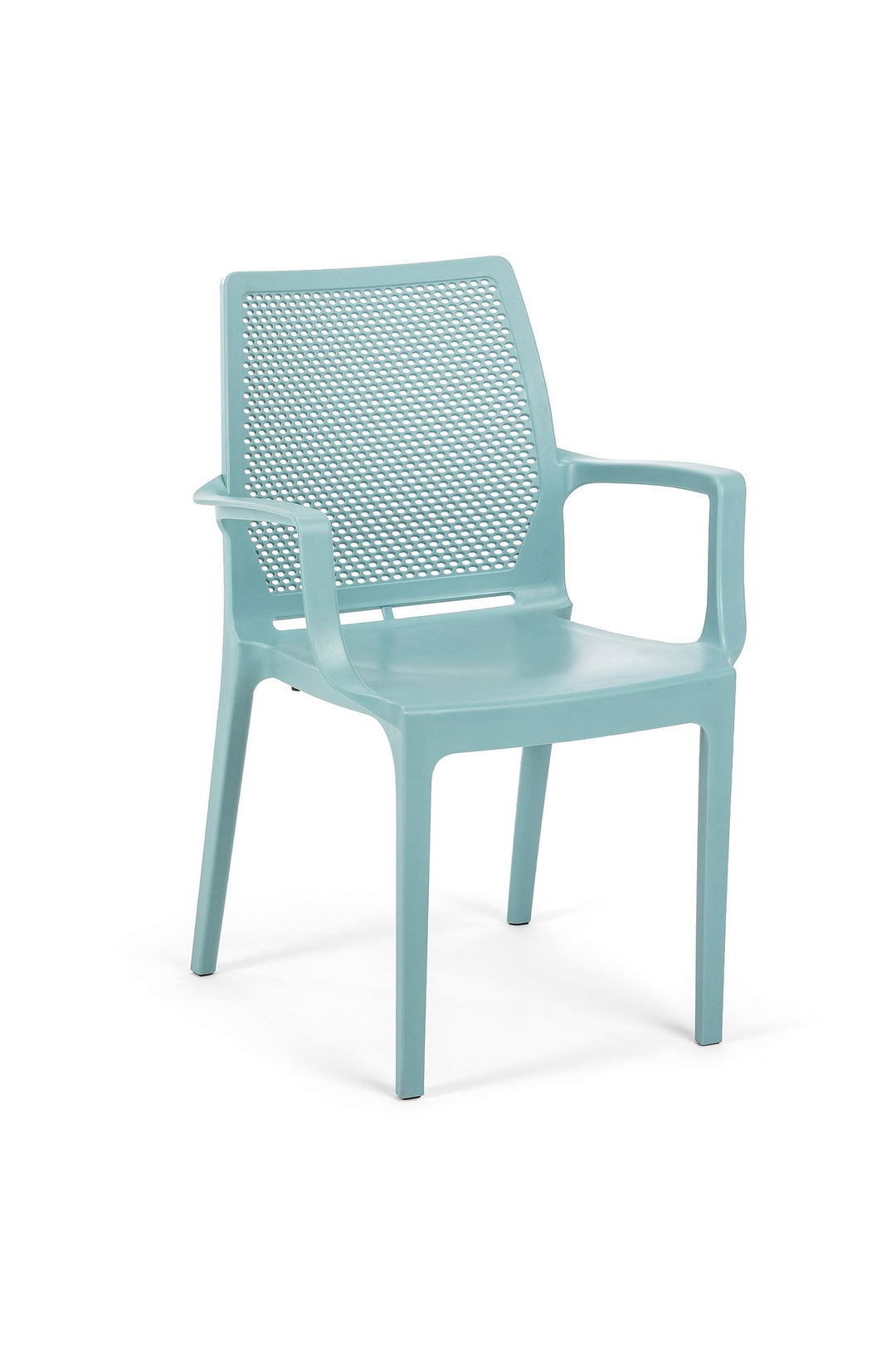 NORDVÄRK Icon spisebordsstol m. armlæn blå polypropylen