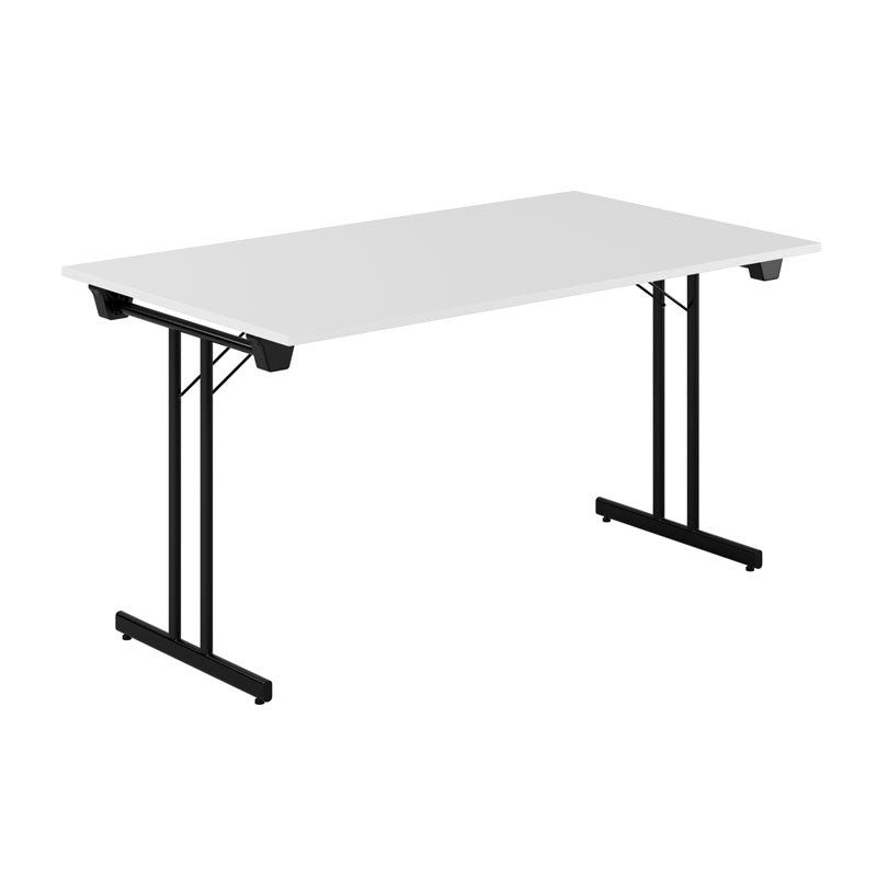 Produktbillede af Dinner Style 140x80cm Sammenklappeligt bord Hvid-sort på tilbud