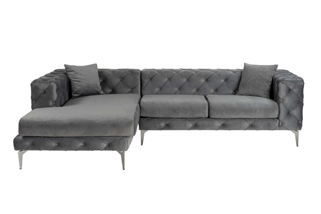 NORDVÄRK Como Eco Venstre hjørnesofa antracitgrå polyester og metal
