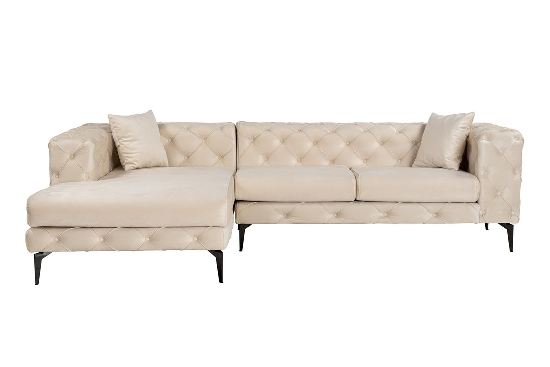 NORDVÄRK Como Eco Venstre hjørnesofa beige polyester