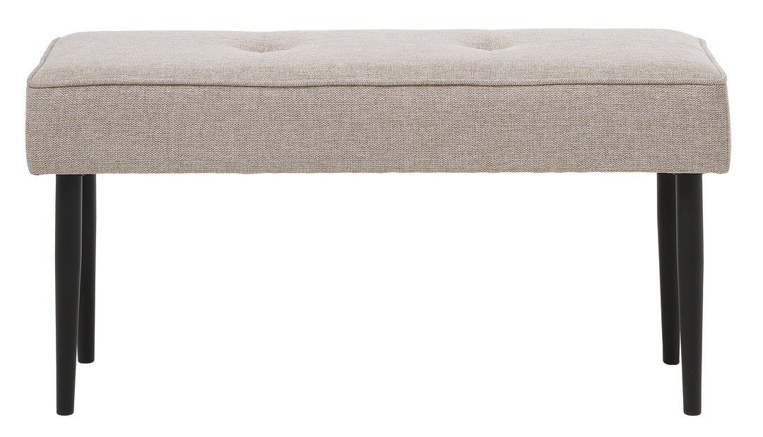 UNIQUE FURNITURE Anzac bænk sand polyester og sort stål 100x36