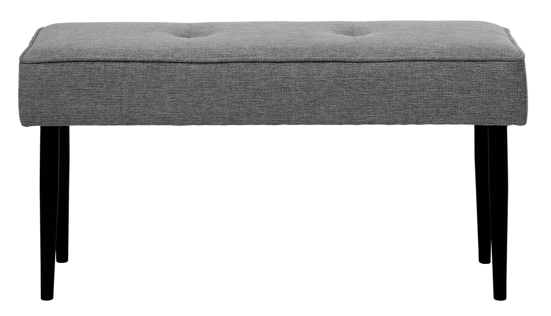 UNIQUE FURNITURE Anzac bænk mellemgrå polyester og sort stål 100x36