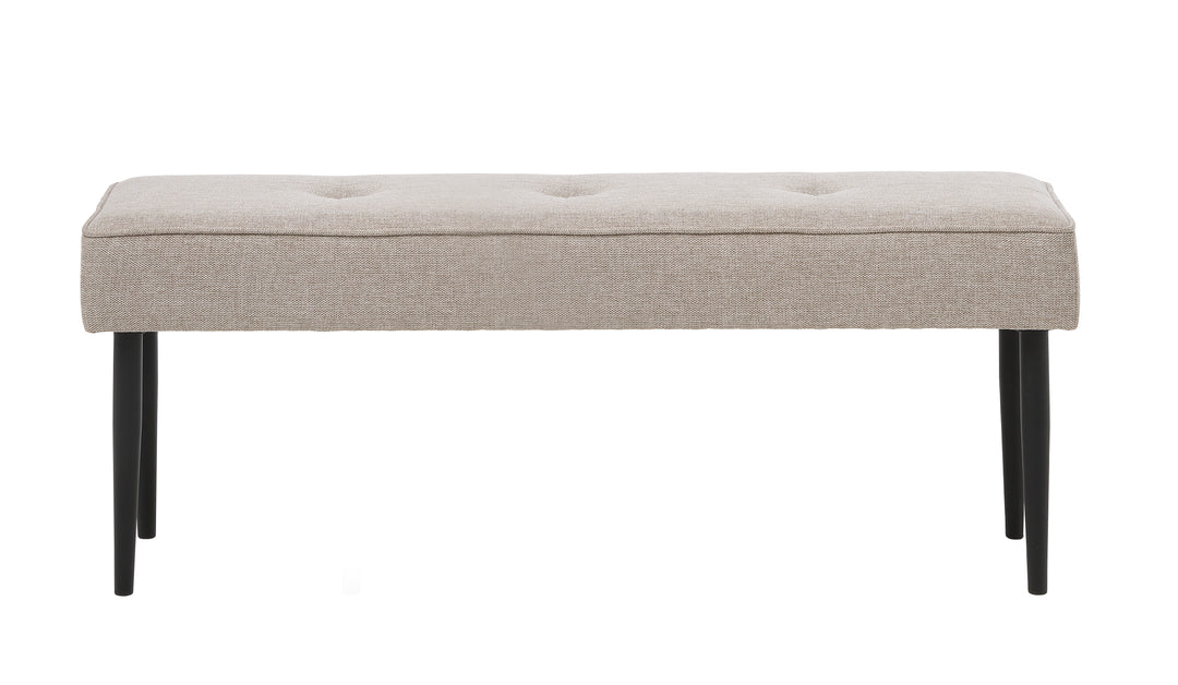 UNIQUE FURNITURE Anzac bænk sand polyester og sort stål 140x36