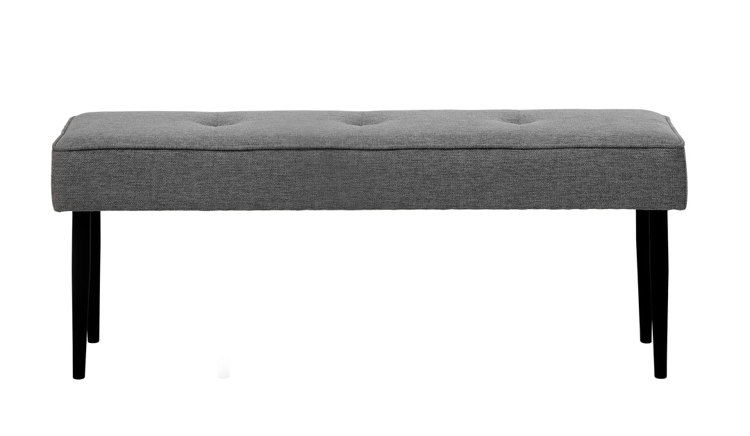 UNIQUE FURNITURE Anzac bænk mellemgrå polyester og sort stål 140x36