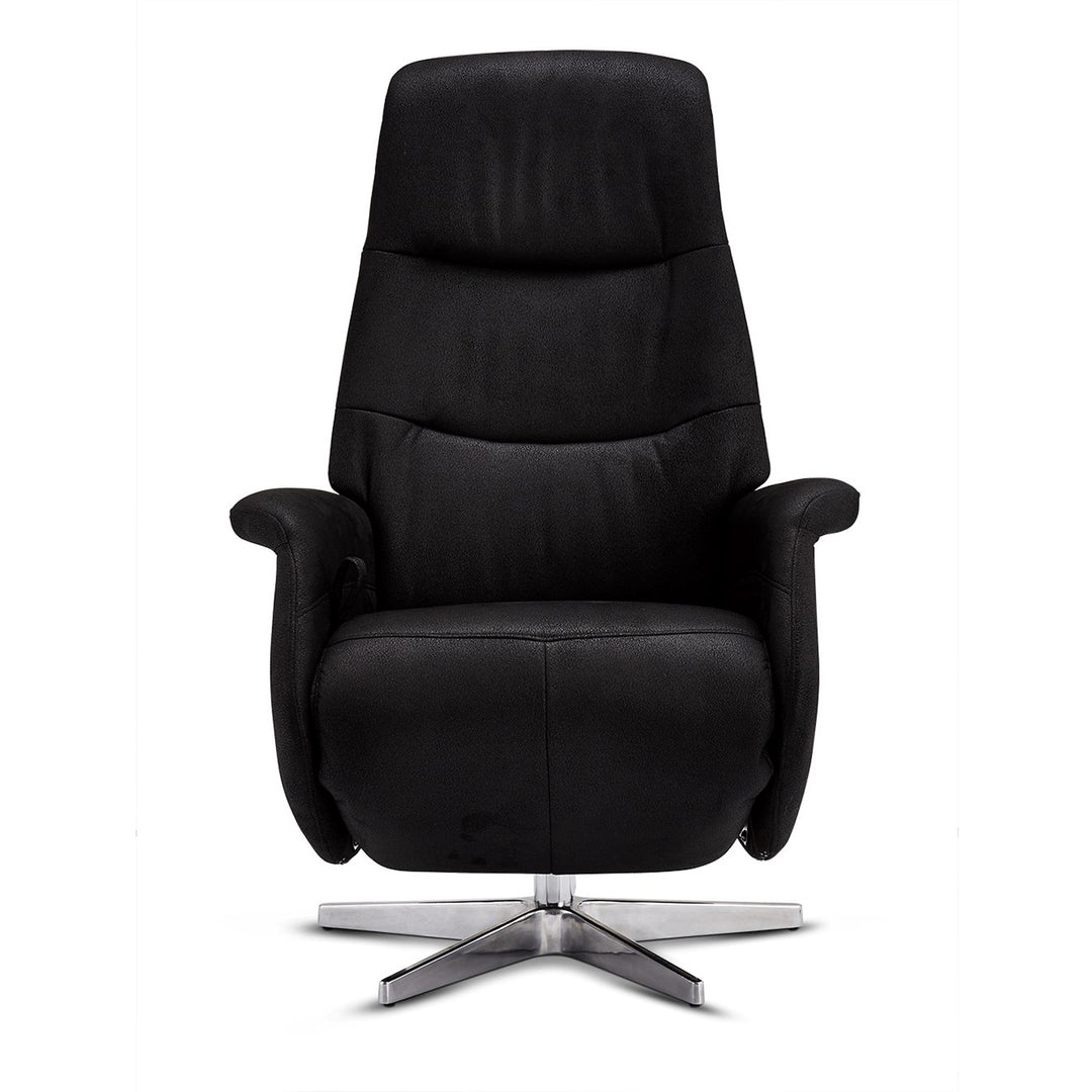Produktbillede af Delta recliner m. armlæn sort stof og metal i premium kvalitet