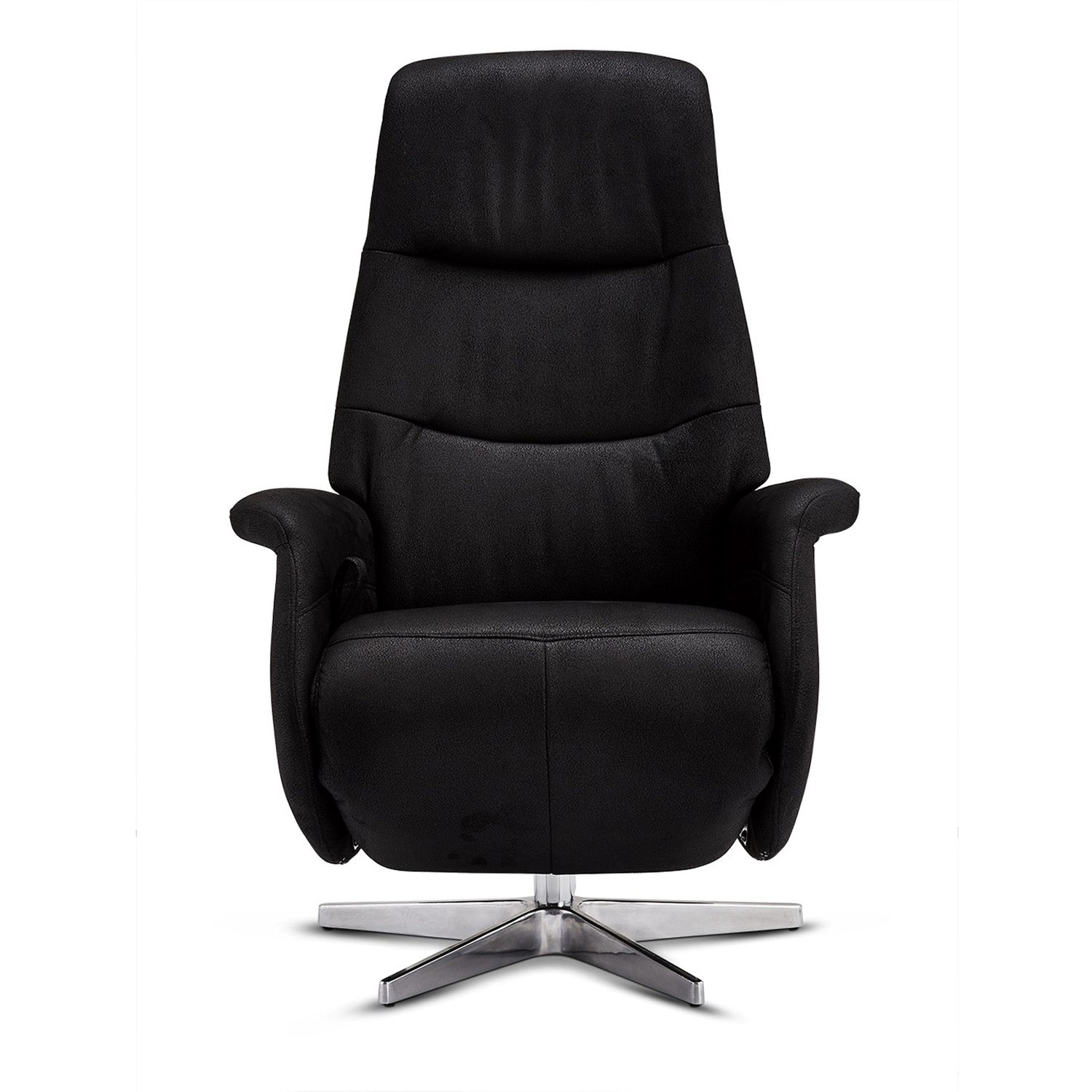 Produktbillede af Delta recliner m. armlæn sort stof og metal i premium kvalitet