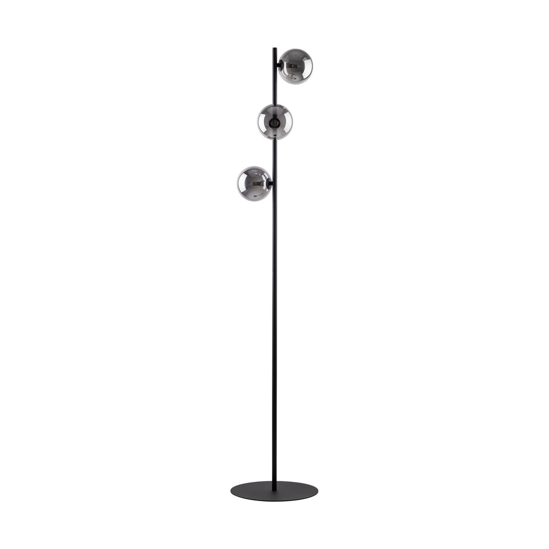 TK Estera gulvlampe m. 3 skærme glas og sort metal
