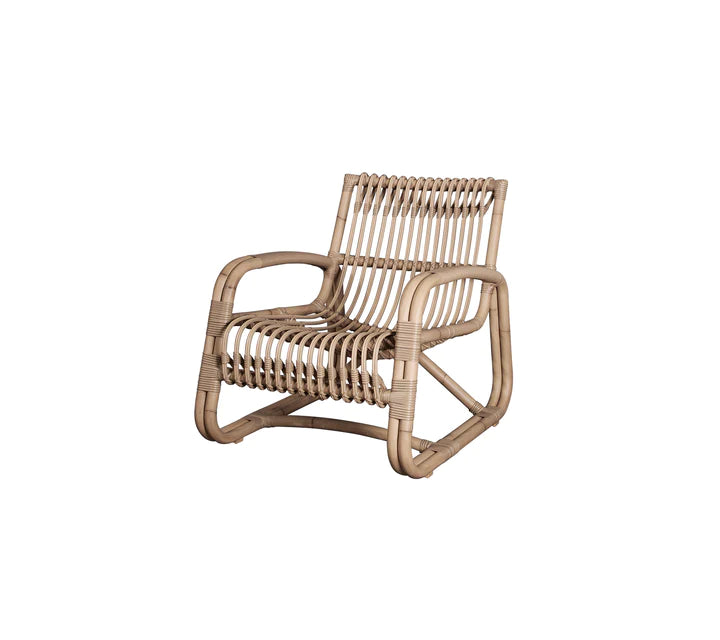 Produktbillede af CANE-LINE CURVE LOUNGESTOL NATURAL 77 i premium kvalitet