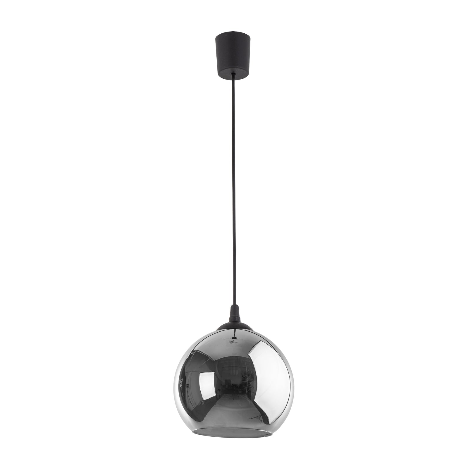 Produktbillede af TK Venezia loftlampe krom glas og sort plastik i premium kvalitet