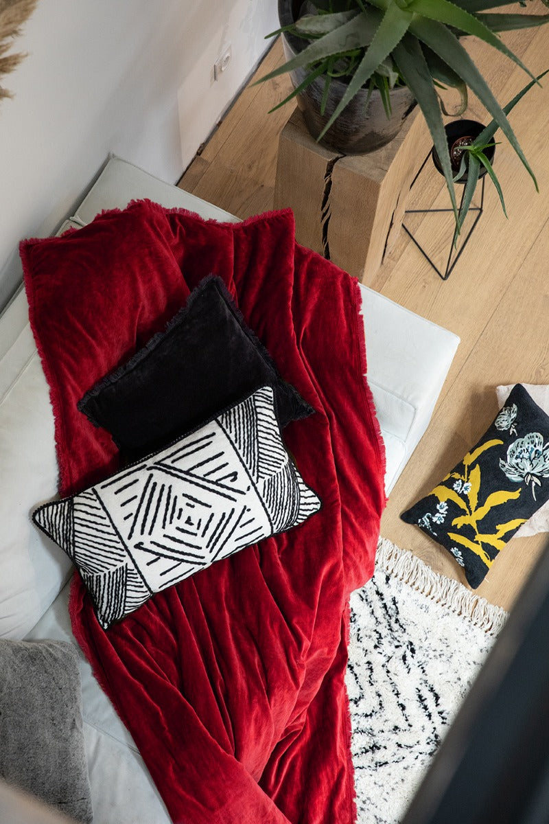 Produktbillede af Fara Plaid 135 x 200 cm Rubis på tilbud i høj kvalitet