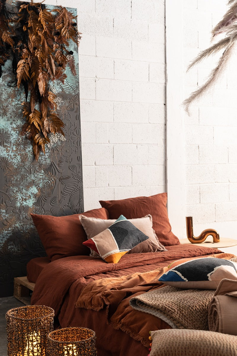Produktbillede af Fara Plaid 135 x 200 cm Caramel på tilbud i høj kvalitet