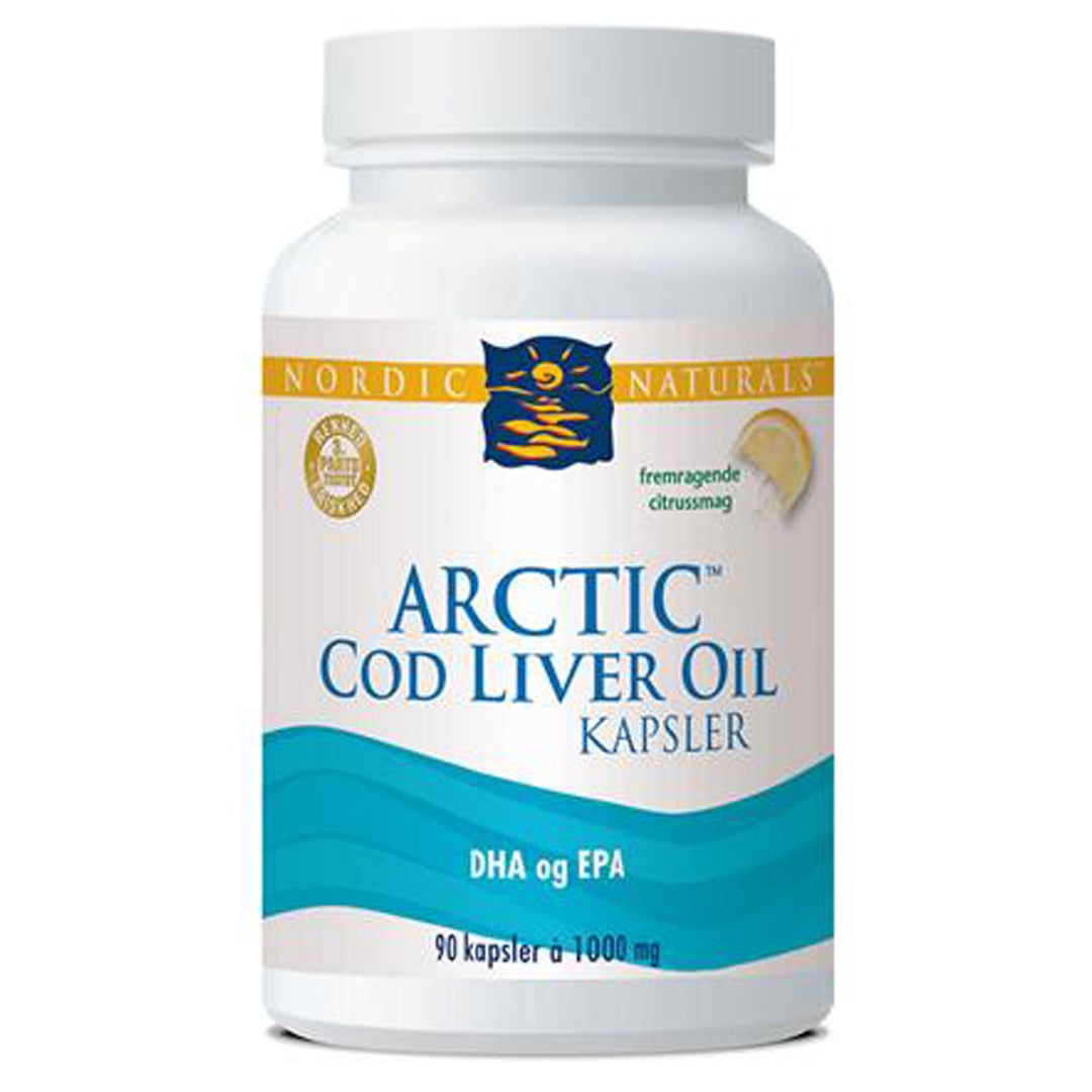 Produktbillede af Nordic Naturals Arctic Cod Liver Oil m. citrus 180 kap. på tilbud