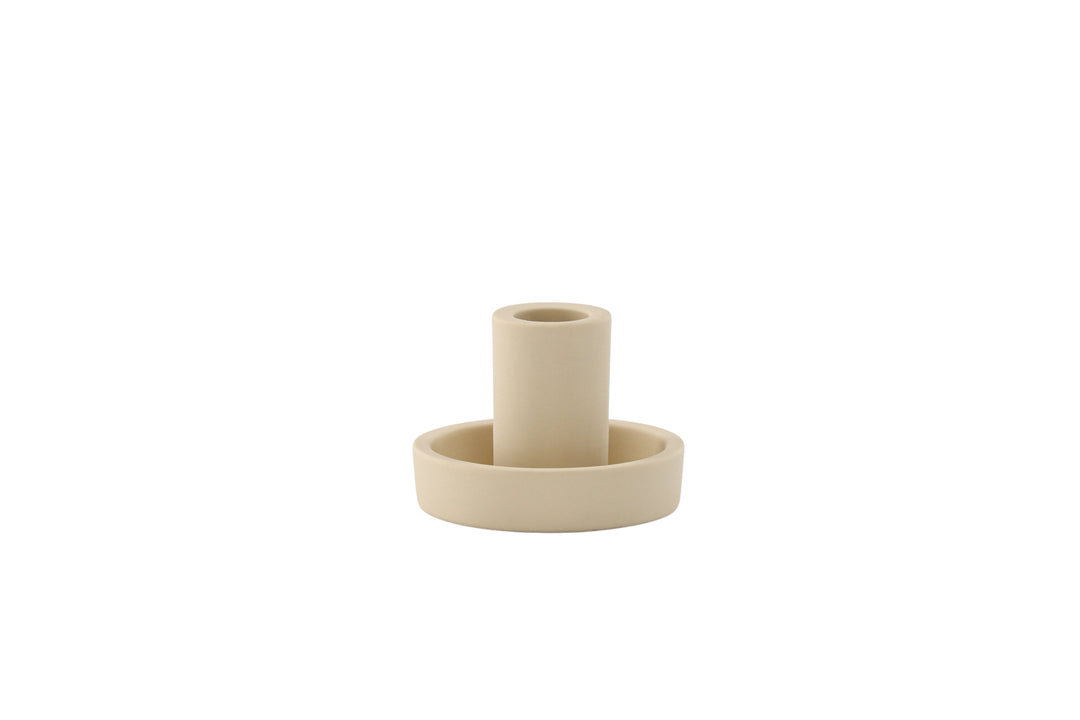VENTURE DESIGN Ceco lysestage rund beige Colour Clay B11xH6