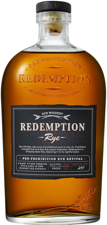 Produktbillede af Redemption Rye Whiskey 0,75 Ltr på tilbud – premium kvalitet og detaljer
