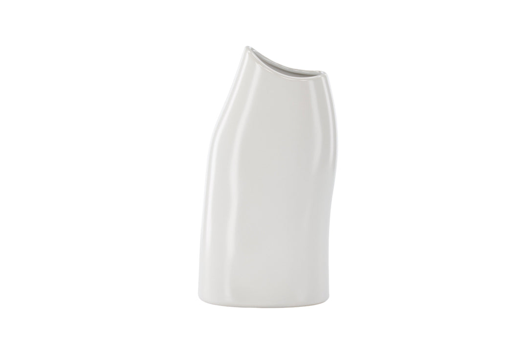 VENTURE DESIGN Ernst vase hvid stentøj 12x9x23H