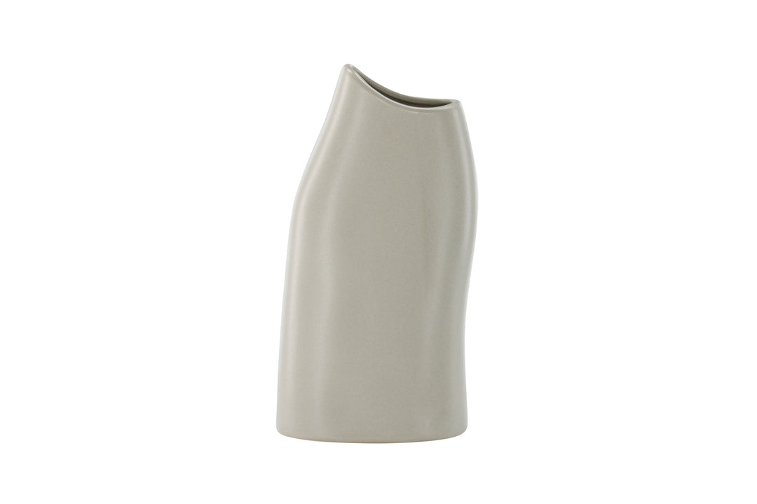 VENTURE DESIGN Ernst vase lysegrå stentøj 12x9x23H