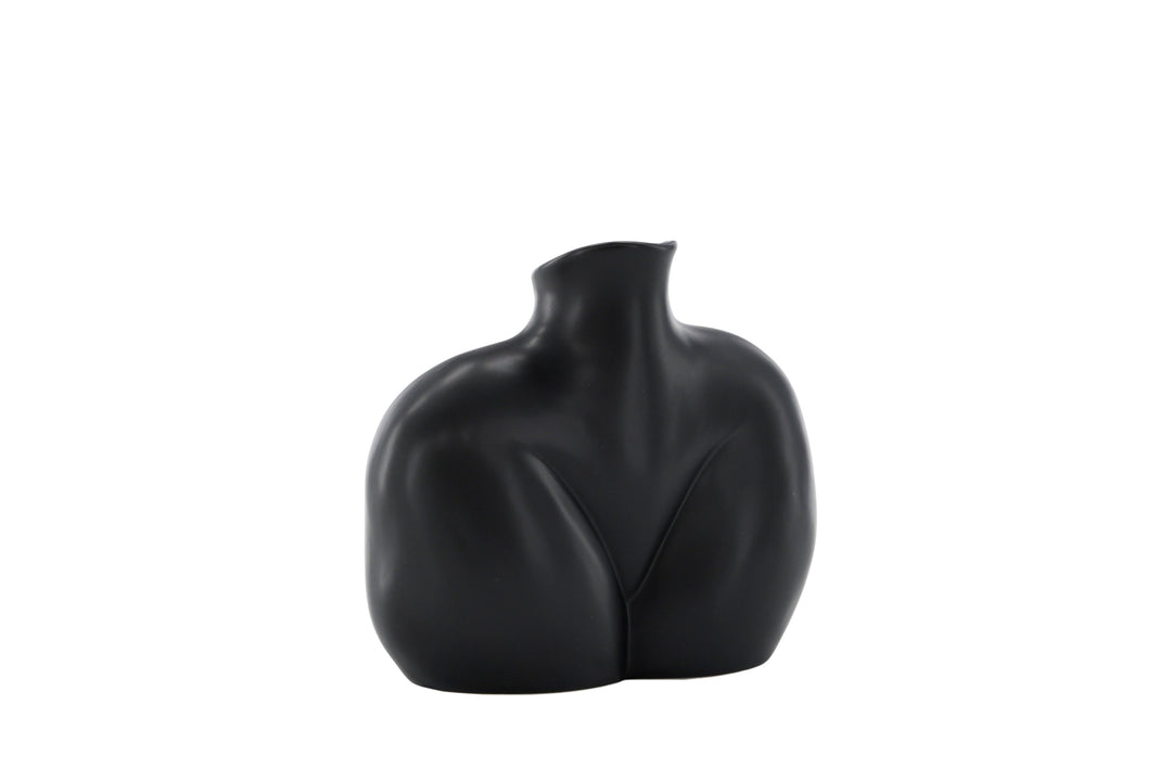 VENTURE DESIGN Harvey vase mat sort stentøj 17x10x15H