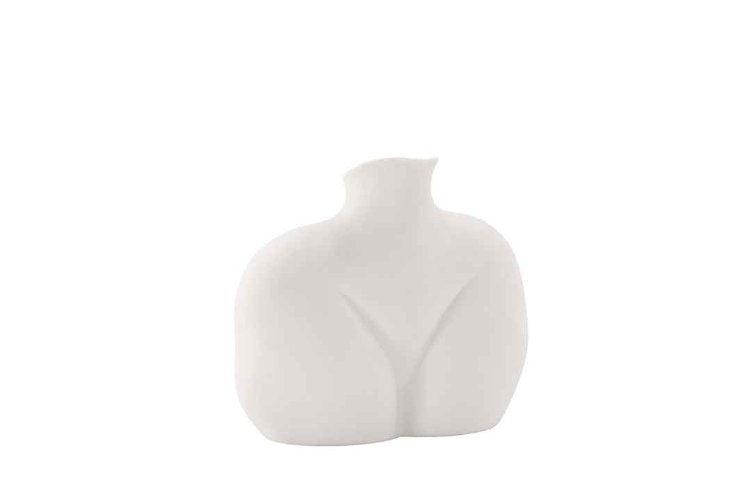 VENTURE DESIGN Harvey vase offwhite stentøj 17x10x15H