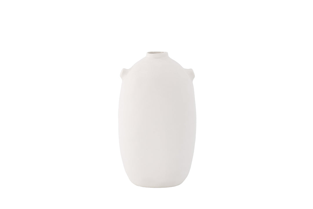 VENTURE DESIGN Madi vase rund offwhite stentøj 17x17x28H