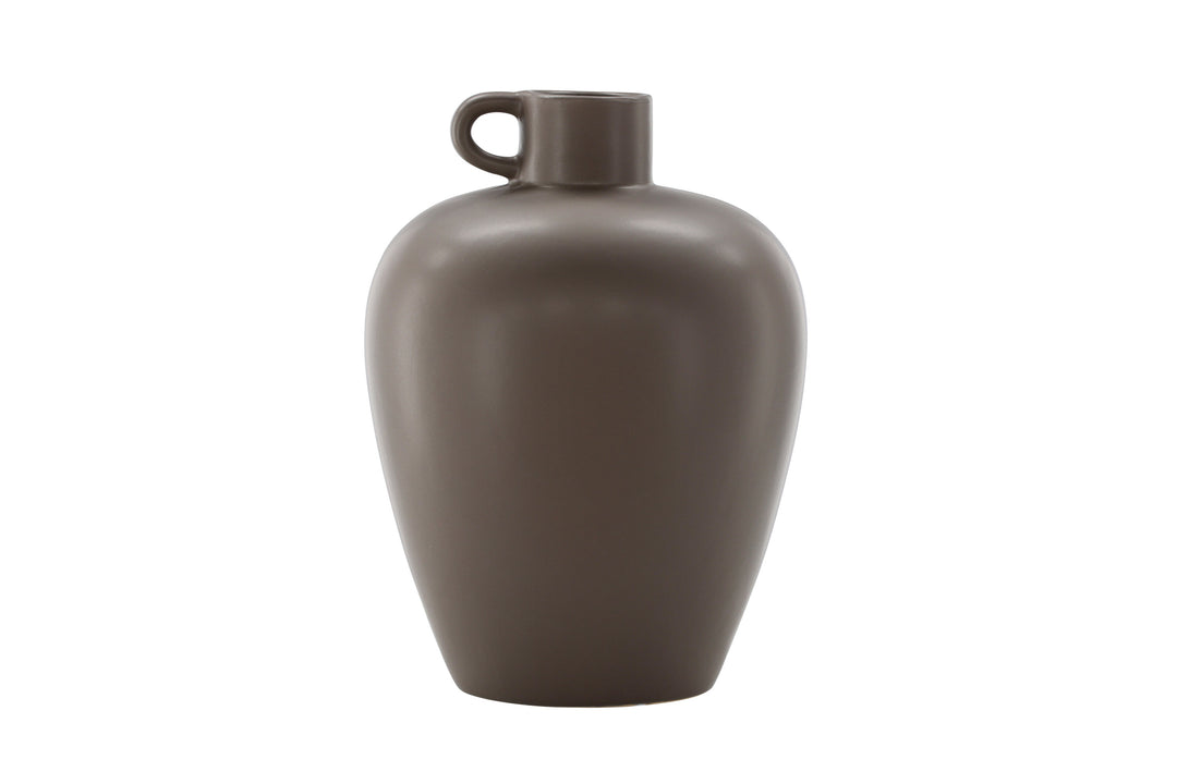 VENTURE DESIGN Cent vase m. 1 hank brun stentøj 24x24x33