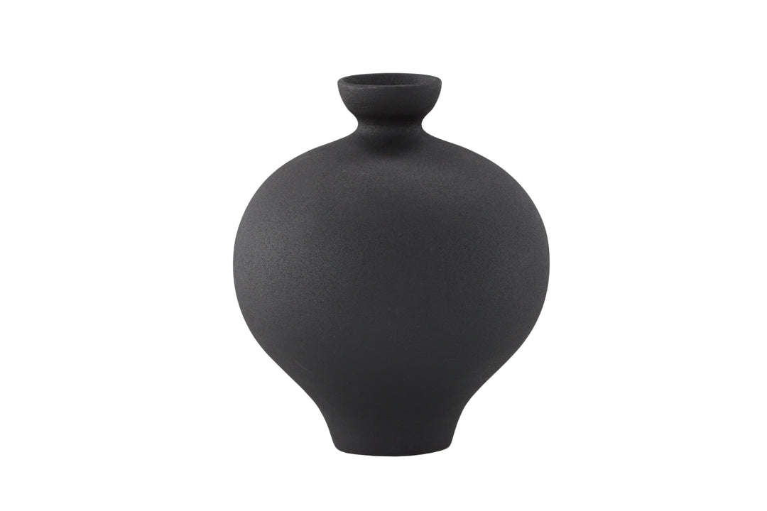 VENTURE DESIGN Rellis vase rund sort keramik D6xH24xB20