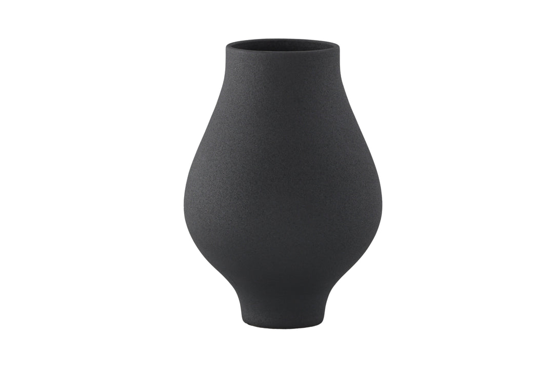 VENTURE DESIGN Rellis vase rund sort keramik D10xH24xB14