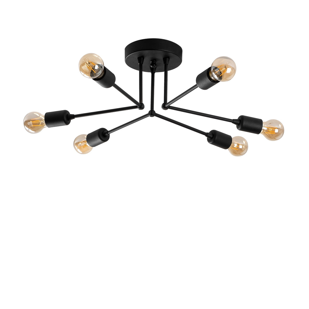 LUMI Thionville loftlampe sort metal