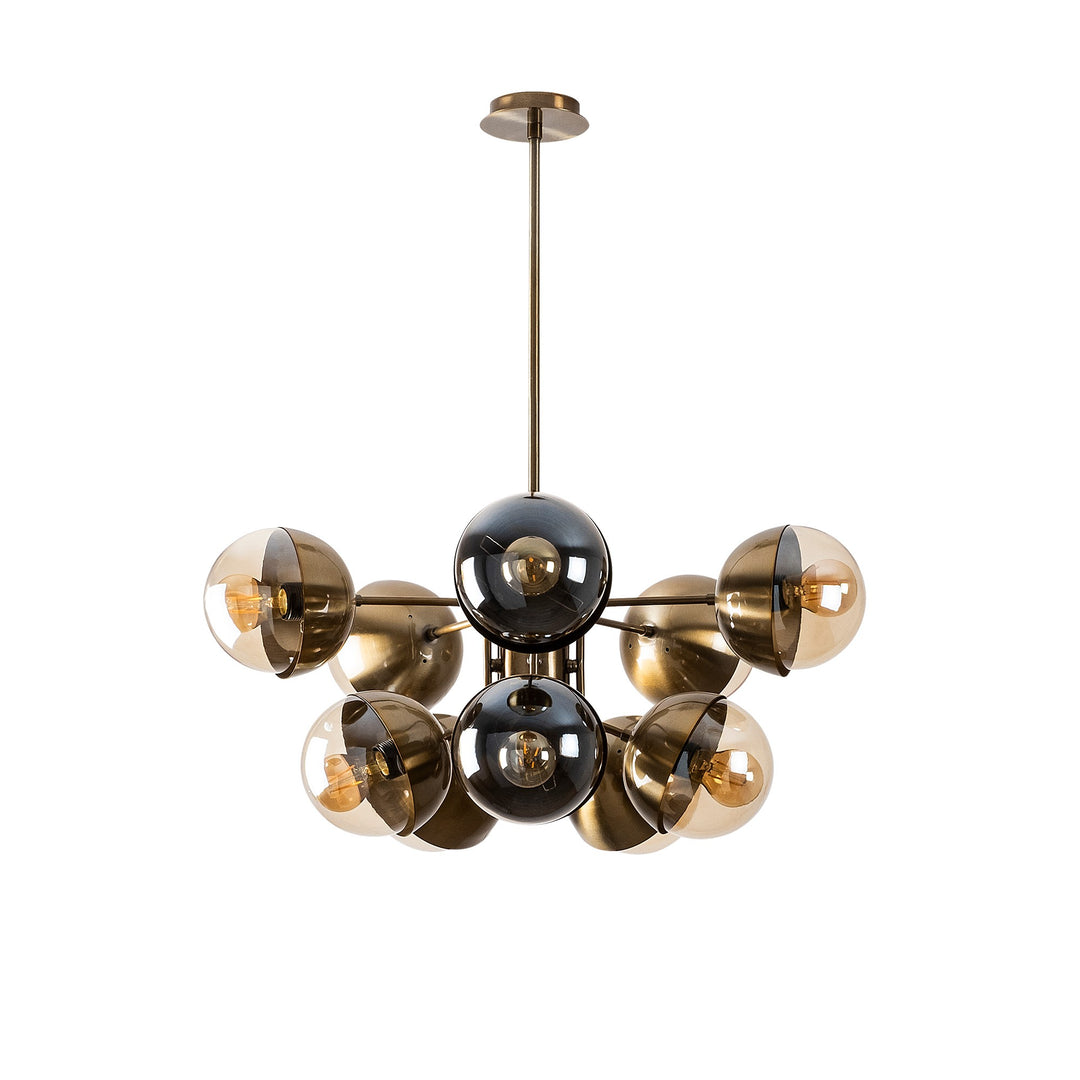 LUMI Eclaria loftlampe glas og guld metal