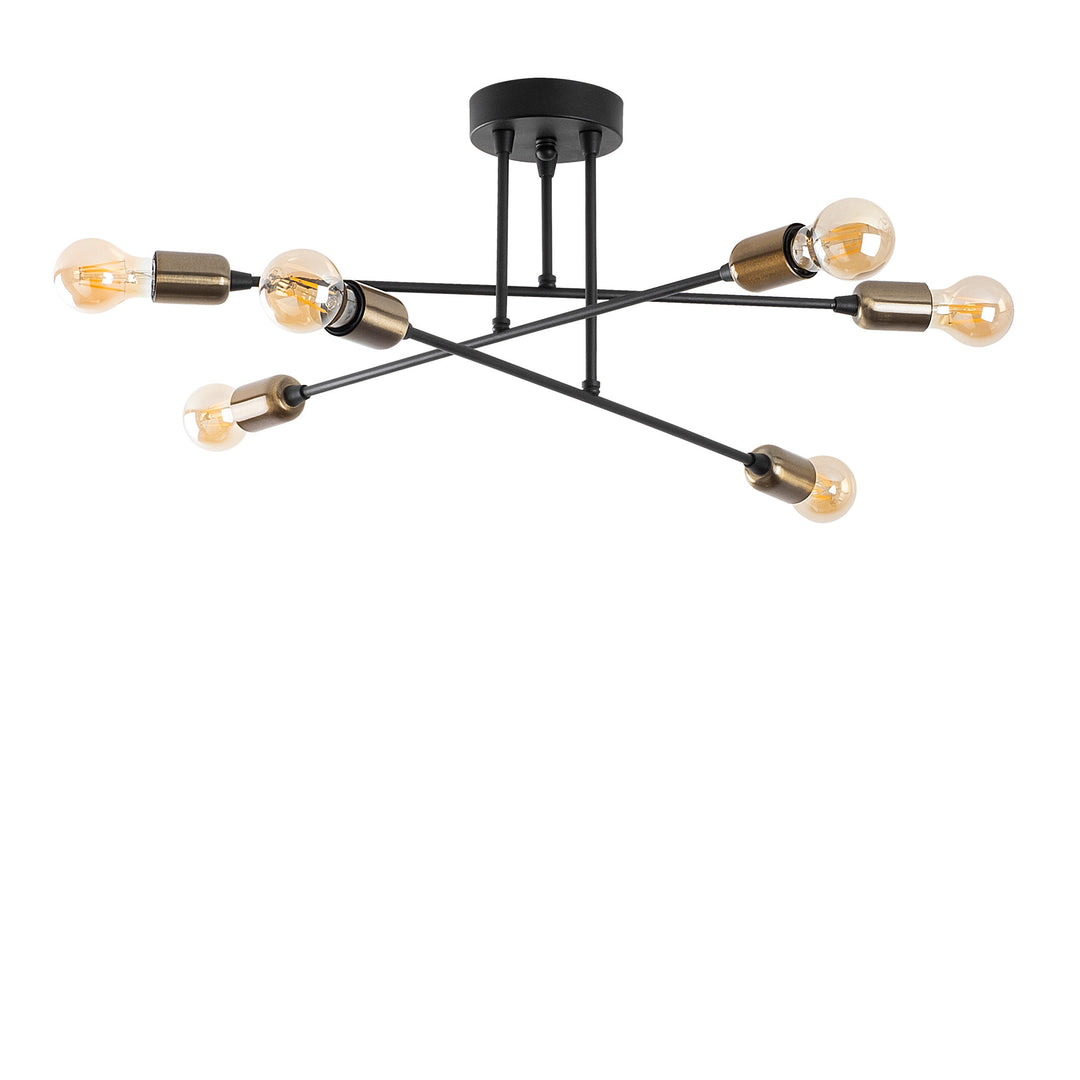LUMI Zyritha loftlampe sort metal