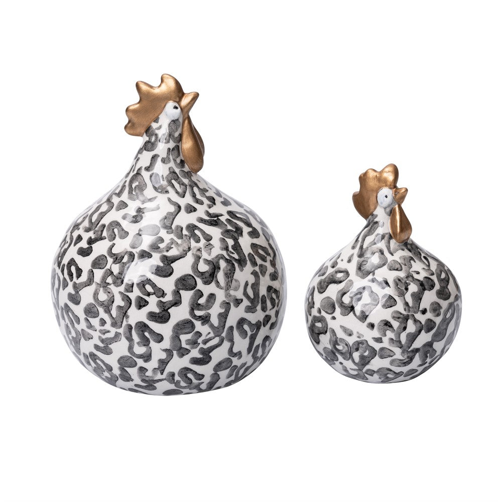 Produktbillede af Nääsgränsgården Høns Savanna ceramic 2stk H.9cm/13cm i premium kvalitet