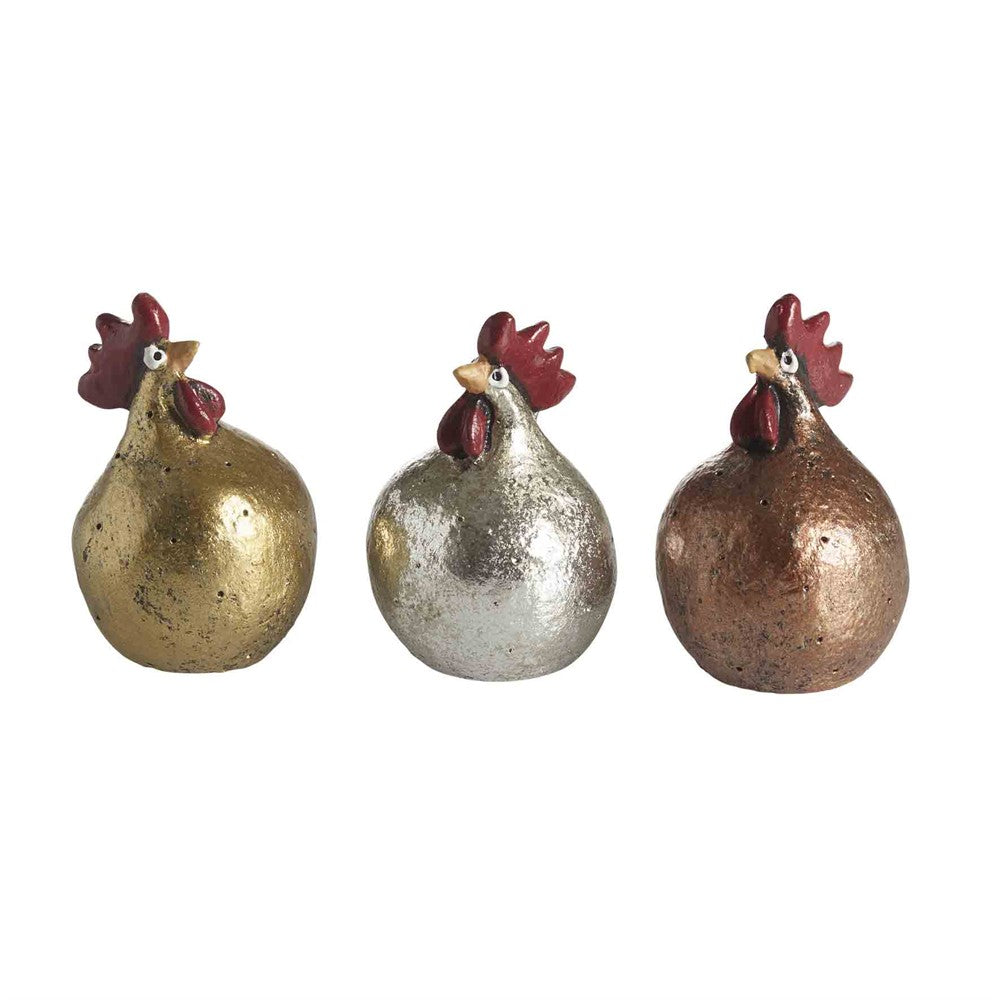 Produktbillede af Nääsgränsgården Høns metal 3stk H.5,2cm i premium kvalitet