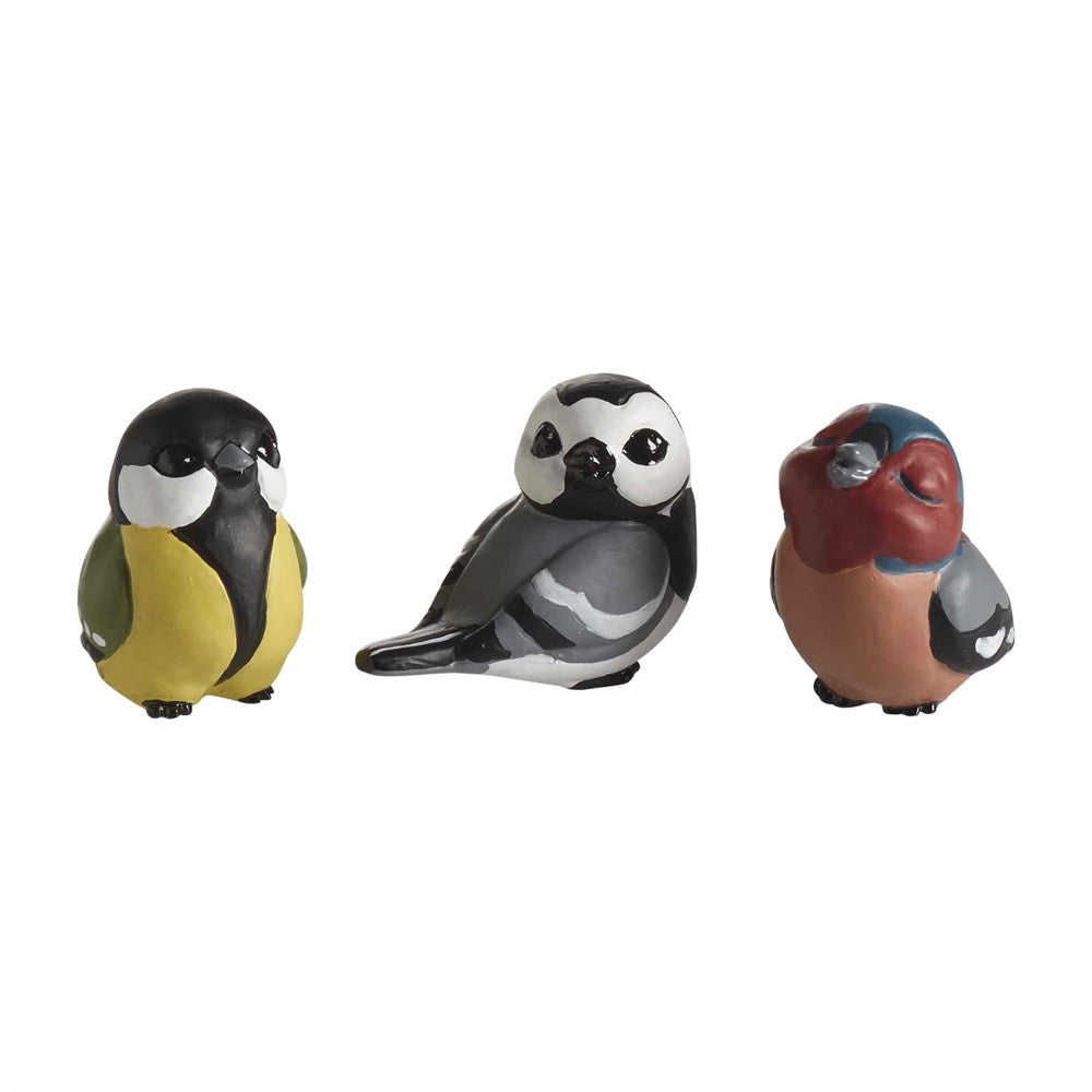 Produktbillede af Nääsgränsgården Fugle Musvit Gærdesanger og Bogfinke 3-pak H.3,5cm i premium kvalitet