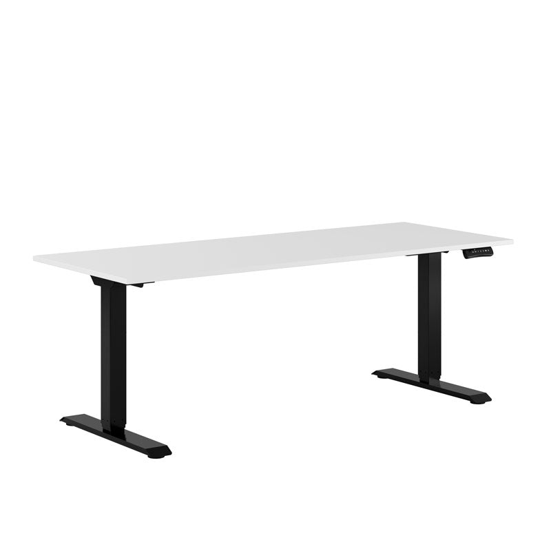 Produktbillede af Premium Hæve/Sænkebord m/2 motorer 180x70cm Hvid-sort på tilbud