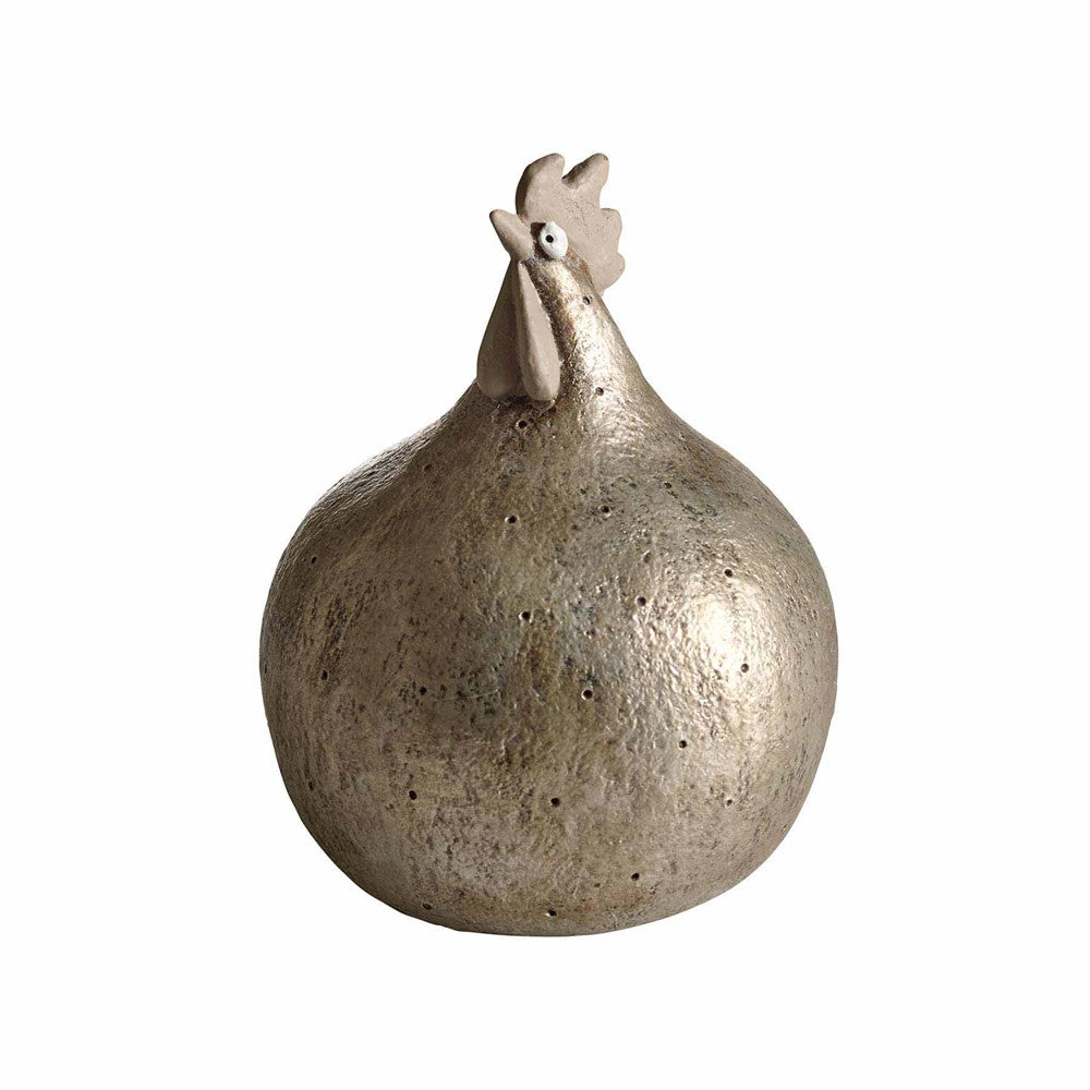 Produktbillede af Nääsgränsgården Høne Shimmer sand/guld H.13cm i premium kvalitet