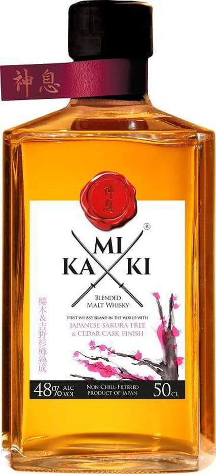 Produktbillede af Kamiki Sakura Wood Blended Malt Whisky 50 Cl. på tilbud – premium kvalitet og detaljer