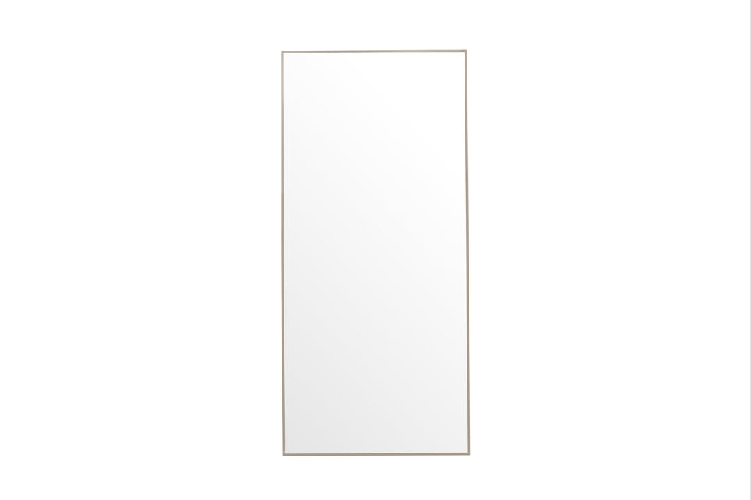 Produktbillede af VENTURE DESIGN Orlando gulvspejl rektangulær spejlglas og beige aluminium 85x190 i premium kvalitet